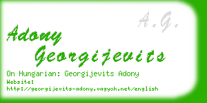 adony georgijevits business card